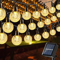 Toodour Solar String Lights Outdoor Waterproof, 56ft 100 LED Globe String Light with 8 Mode, Crystall Ball Lights Solar Patio Lights for Garden, Lawn, Patio, Gazebo, Yard, Outdoor Decor - Warm White