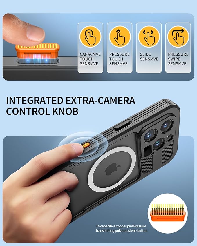 Lanhiem Magnetic for iPhone 16 Pro Max Case, Built-in Privacy Screen Protector, IP68 Waterproof Dustproof Case, Compatible with MagSafe, Anti-Spy Full Body Phone Case for iPhone 16 Pro Max 6.9", Black