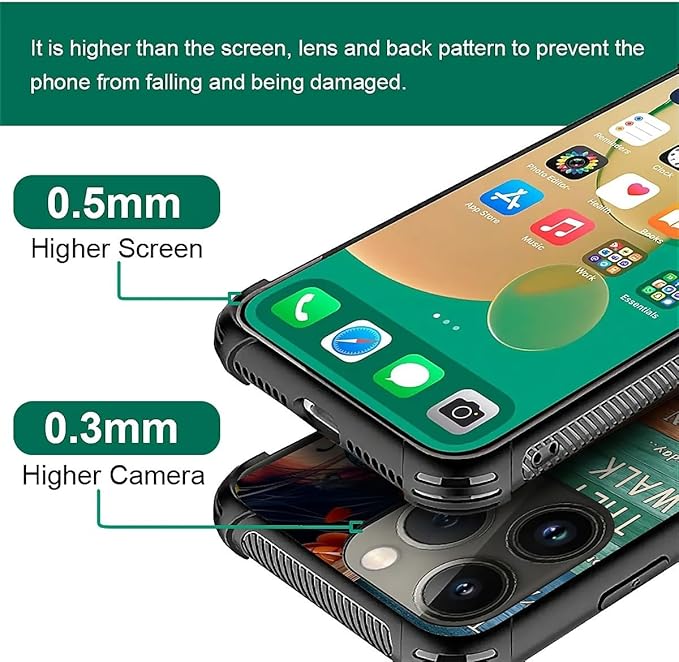 for iPhone 13 Pro Max Case, Sugar Skull Day of Death Halloween Pattern Graphic Design Girl Boy Soft Silicone Hard Acrylic Shock Protection for iPhone 13 Pro Max