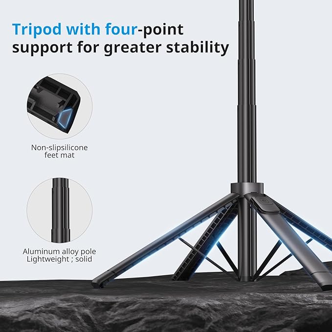 Fuloview Auto Face Tracking Tripod,67''Phone Tripod for iPhone,360° Rotation Follows Your Movement,Bluetooth Remote,Phone Holder for Vlog,Live Streaming, Video Call,Content Creators.
