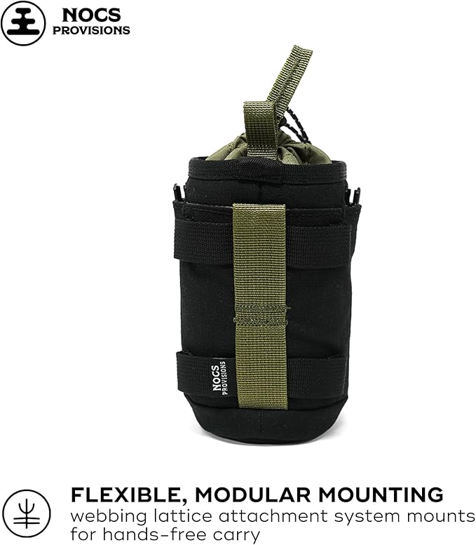 Nocs Provisions Monocular Tube Caddy, Shoulder or Pack Mount Accessory for Monoculars - Charcoal Black
