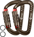 Rhino Produxs 12kN (2697 lbs) Heavy Duty Carabiner Clips, for Securing Pets, Outdoor, Camping, Hiking, Hammock, Dog Leash Harness, Keychains