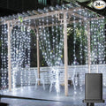 Solhice LED Curtain Lights Outdoor 20ft x10ft Cool White, 600 LED String Lights Backdrop Indoor Plug in, Twinkle Lights for Outside Backyard Wedding Bedroom Décor (Not Connectable)