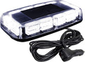ASPL 48LED Roof Top Strobe Lights, High Visibility Emergency Safety Warning LED Mini Strobe Light bar with Magnetic Base for 12-24V Snow Plow, Trucks, Construction Vehicles (White)