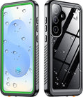 SPIDERCASE Designed for Samsung Galaxy S25 Case Waterproof,Built-in [ Screen + Camera Lens Protector][IP68 Underwater] Full Protection Heavy Duty Shockproof Anti-Scratched Phone Case, Green