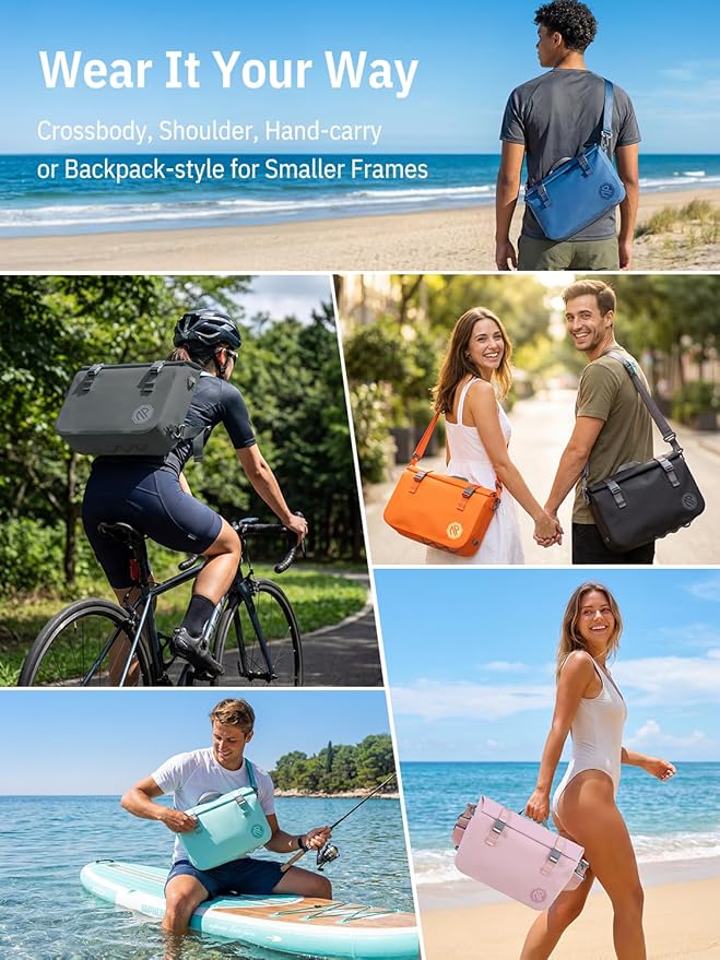 niphean IPX7 Waterproof Dry Bag with Magnetic One-Hand Closure, 7.5L Sling Crossbody Bag for Men Women Dry Bags Waterproof Backpack for Paddleboarding, Kayaking, Beach, Boating, Camping and Daily