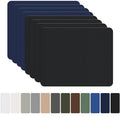 OAZ 8 Pieces 7.87 x 5.9 inch Nylon Repair Patches Nylon Fabric Patch Self-Adhesive Fabric Repair Tape Waterproof Lightweight Outdoor Gear Patch Kit for Down Jacket Clothing Tent Bag (Black/Navy Blue)