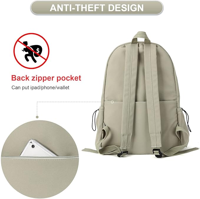 Purple School Backpack for Girls Water Resistant High School Book Bag Simple Backpack for Teens Boys Girls, Lightweight Middle Back Pack Daypack