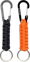BRAVESHINE Paracord Keychain Carabiner Clip, D Ring Lanyard Hanger Stroller Hook for Water Bottle, Key, Backpacks, Men, Women