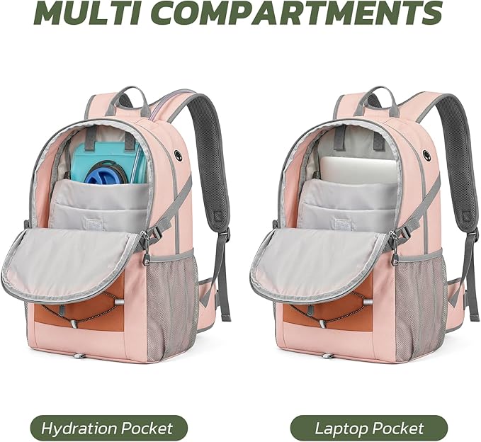 TILYMOL Hydration Hiking Backpack with 2L Water Bladder - Lightweight Waterproof Outdoor Camping Backpack/Water Backpack, Hiking Daypack with Hydration System for Hiking, Travel, Running, Biking