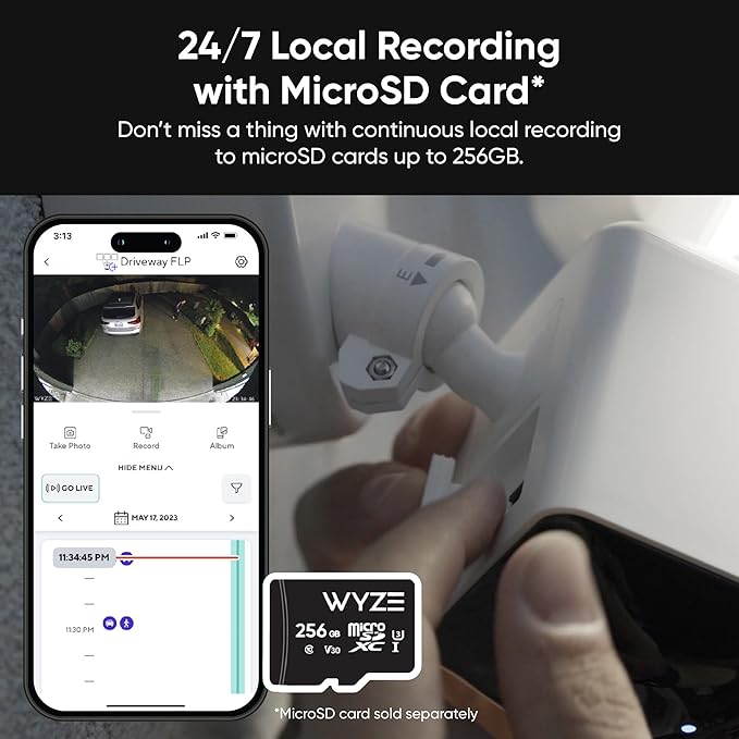 WYZE Floodlight Camera Pro, PCMag Editors' Choice 3000-Lumen LEDs, 2.5K HD Outdoor Security Camera, 180° Wide View, Color Night Vision, Works with Alexa & Google, Wired. Free Expert Setup