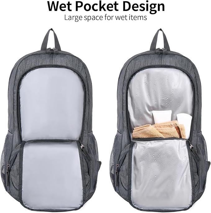 FENGDONG 35L Lightweight Foldable Waterproof Packable Travel Small Hiking Backpack Daypack for men women