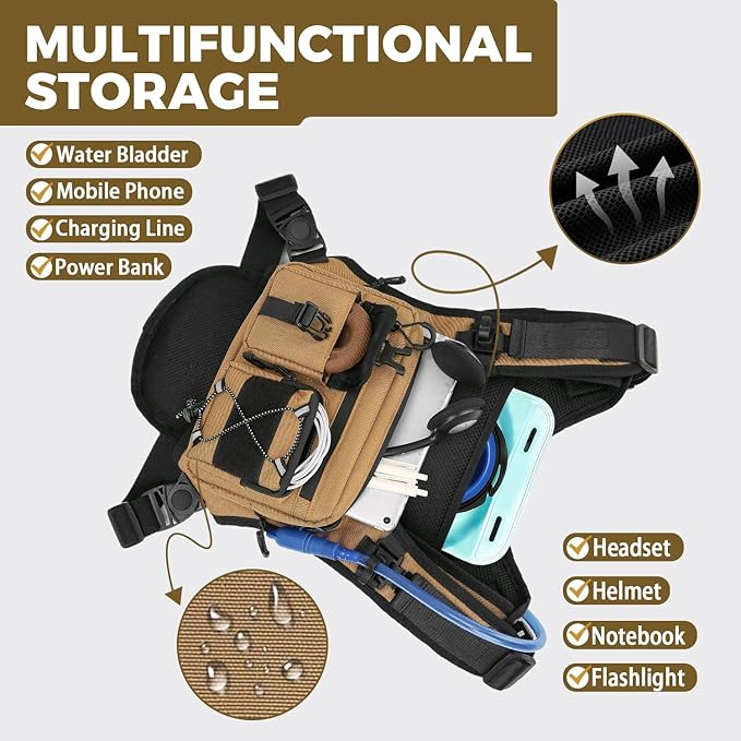 Criuage USA Original Patent Running Hydration Vest Backpack, Lightweight Chest Pack with 2.0L Water Bladder Bag Daypack for Hiking Running Cycling Race Marathon for Women Men