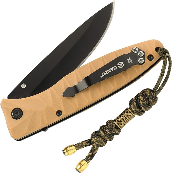 M-Tac Skull Knife Lanyard with Bead – Paracord Lanyard for Knives & EDC – Tactical Knife Fob Pull Cord – Durable Paracord
