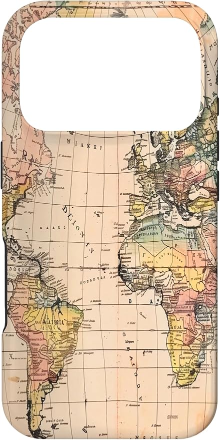 World Map,Old Map of The World Case for iPhone 17 Pro