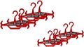 Tough Hook Original Heavy Duty Hangers – The Superhero of Hangers USA-Made, Anti-Slip ABS Resin Tactical Hanger for Police Gear, Scuba Gear & Dive BCD – DuraResin 200-lb Cap Wetsuit Hanger, 8 Red
