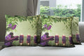 Ambesonne Spa Throw Pillow Cushion Case Pack of 4, Stones Aromatic Candles and Orchids Blooms Treatment Vacation, Modern Accent Double-Sided Digital Printing, 24", Green Purple