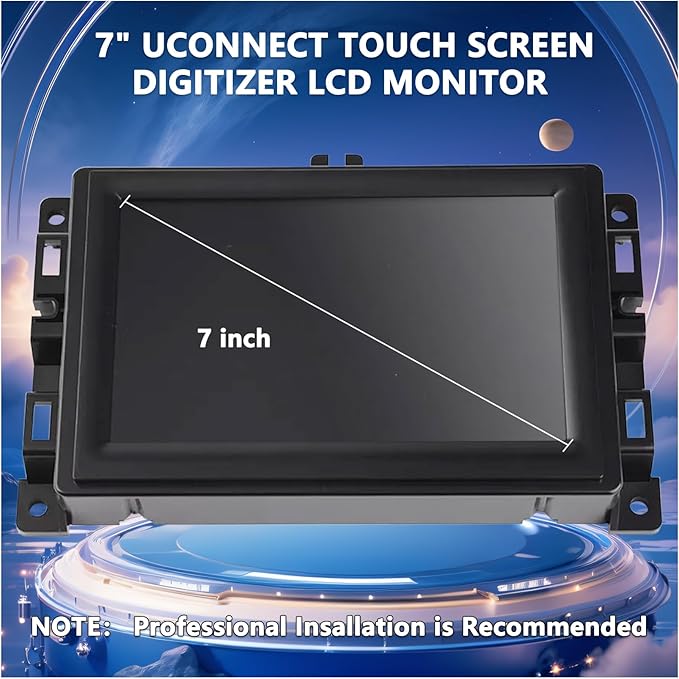New Replacement 7" Uconnect LCD Display with Bracke LCD Monitor Digitizer Radio Navigation Fit for Jeep Compass 2017-2020 TDO-WXGA0700K00033-V2 TDO-WXGA0700K00057-V1 LMB-K00057BL