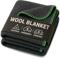 Wool Camping Blanket - 70% Wool Heavy-Duty Military Style Throw, Warm & Washable, Fire Retardant Cover for Emergency, Survival & Outdoor Use - Perfect for Camping, Car, Home & Hiking, Grey 66x90