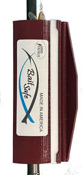 Bait Safe Lure cover/Protector, Saltwater Resistant Fishing Gear, Protects & Organizes Lures (Maroon, Large)