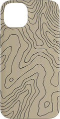 Coyote Country Guide Lines Topographical Contour Map Case for iPhone 14 Plus