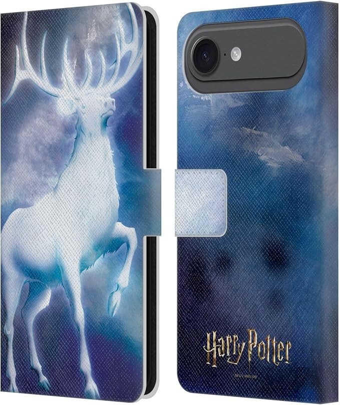 Head Case Designs Officially Licensed Harry Potter Stag Patronus Prisoner of Azkaban II Leather Wallet Case Compatible with Apple iPhone 17 Air