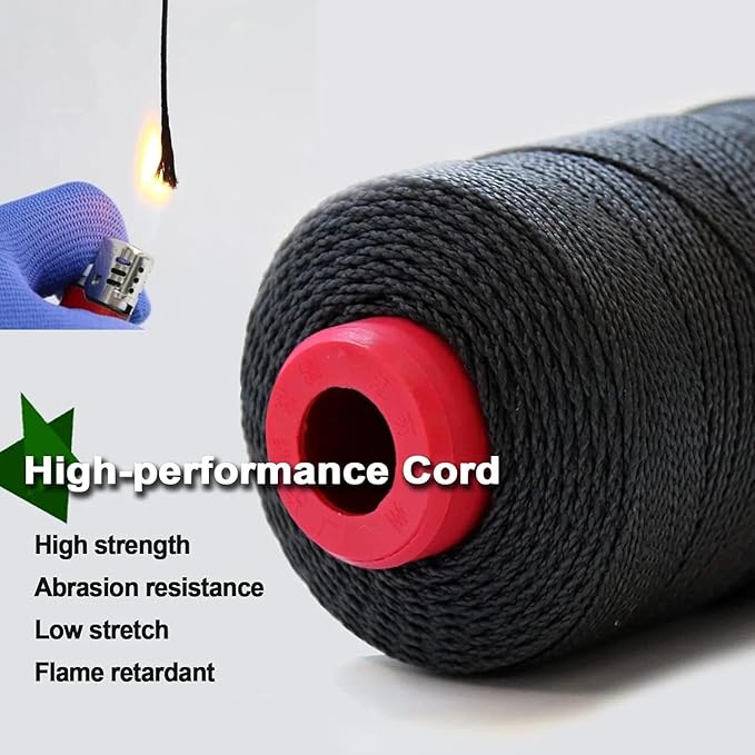 9KM DWLIFE Kevlar Cord– High Tensile Strength Kevlar Thread, 50–1500lb Flame-Resistant String for Fishing, Kite Line, Wind Chimes, Camping & Outdoor Survival Rope