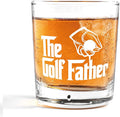 Nogrit Father's Day Golf Gifts Whiskey Glasses 10 oz, Dad Grandpa Papa Golf Gifts for Father's Day, Golfers Old Fashioned Rocks Glasses for Men Golfers Drinking Cocktail Scotch Vodka Tequila Rum
