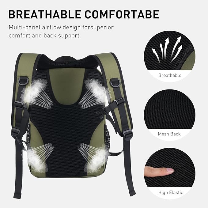 Small Hiking Backpack,20L Lightweight Travel Daypack,Ideal for Hiking,Traveling and Outdoor Adventure,Green