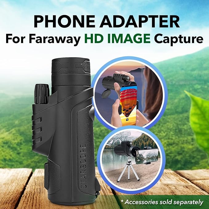 STARSCOPE Monocular G3 - Long-Range 10x42 High Powered Monocular | Small Monoculars for Bird Watching, Hunting, Sports, and More | Monoculars for Adults with BAK4 Prism