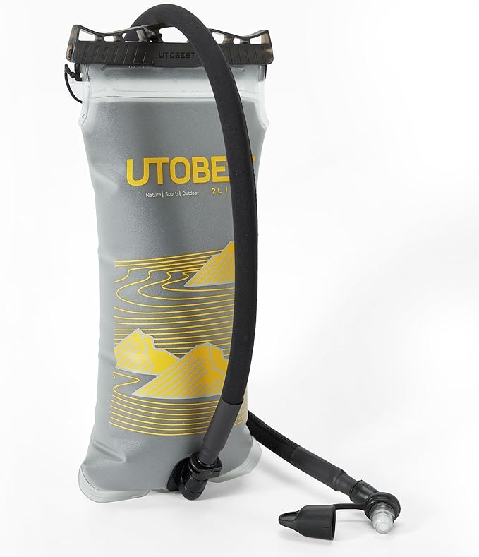 UTOBEST Insulated Water Bladder with Bite Valve Cover Keeps Water Cool or Warm for Hours, Leakproof TPU Hydration for Hiking Camping and Backpacking