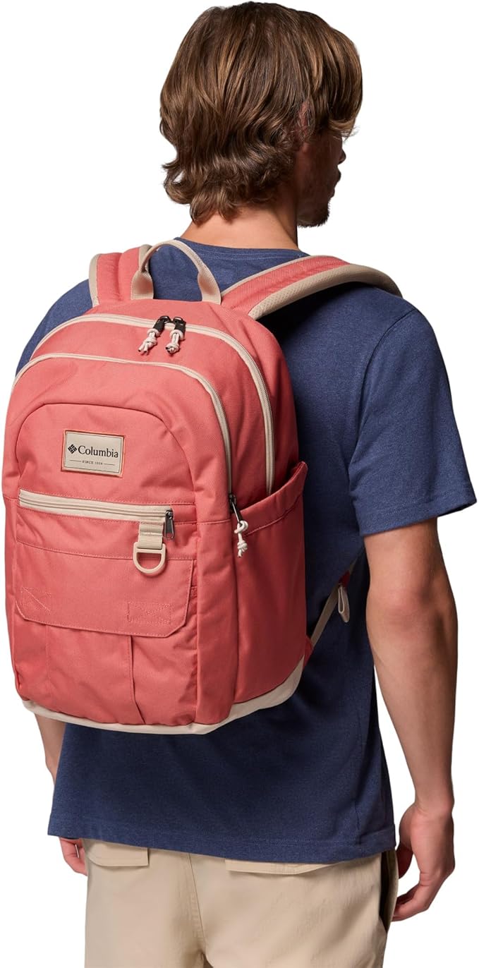 Columbia Unisex Buxton 26L Backpack, Washed Red/Ancient Fossil, One Size