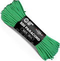 Atwood Rope MFG 550 Paracord 100 Feet 7-Strand Core Nylon Parachute Cord Outside Survival Gear Made in USA | Lanyards, Bracelets, Handle Wraps, Keychain (Green)