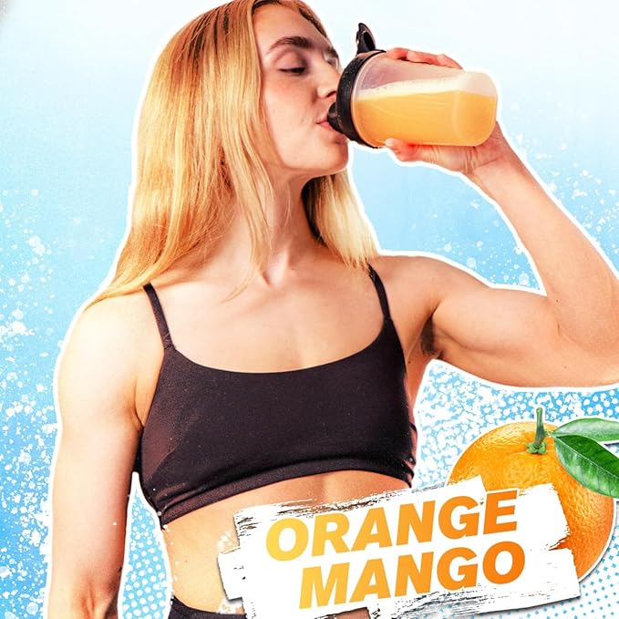 Jacked Factory HYDRASURGE Electrolyte Powder - Hydration Supplement with Key Minerals, Himalayan Sea Salt, Coconut Water - Keto Friendly, Sugar Free, Naturally Sweetened - 60 Servings, Orange Mango