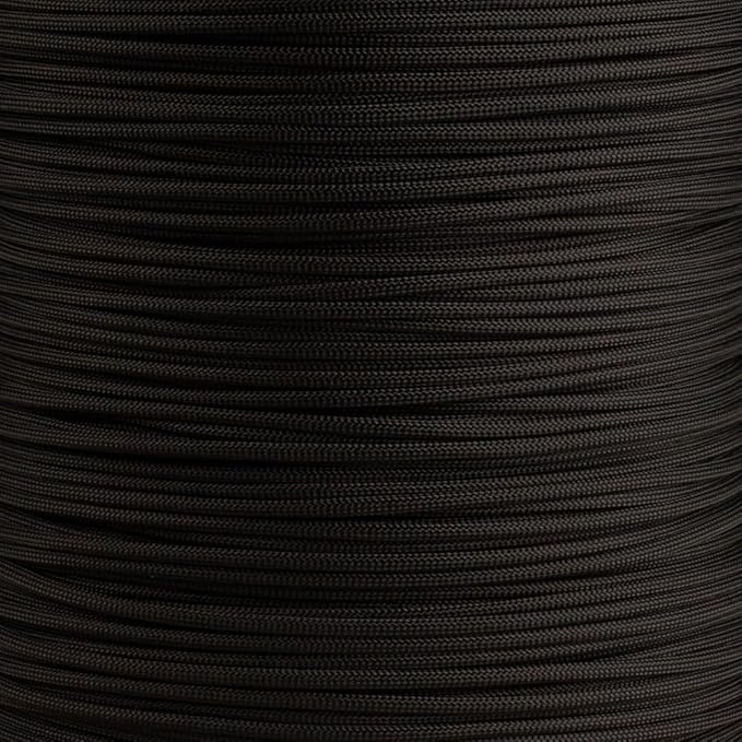 Paracord Planet 550 Camping Collection – Type III Paracord for Outdoor Enthusiasts - Black 100 Feet