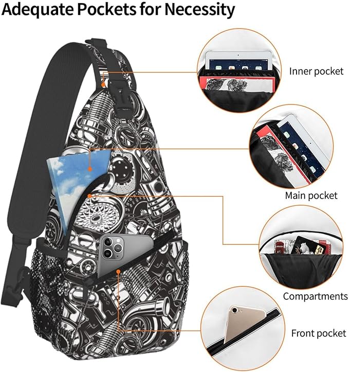 Sling Backpack For Men Hiking Daypack Crossbody Shoulder Bag Travel Chest Pack | Hiking, Travel