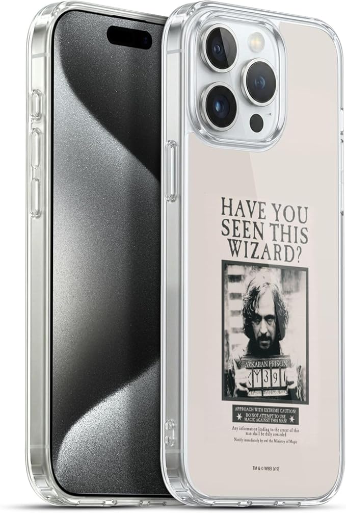 Head Case Designs Officially Licensed Harry Potter Sirius Black Poster Prisoner of Azkaban II Gel Case [Military Grade Protection] Compatible with Apple iPhone 15 Pro Max and Compatible with MagSafe