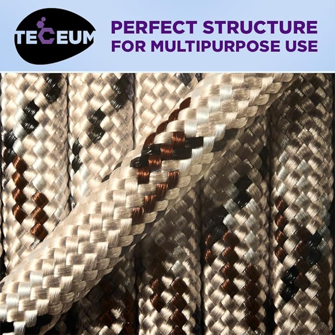 TECEUM Reflective Paracord Rope 1000 – 1000ft/200ft/100ft/50ft – 40+ Colors – Glow in The Dark – para Cord – Utility Rope for Survival, Hunting & Camping Gear – Nylon String, Camping Rope, Tent Cord