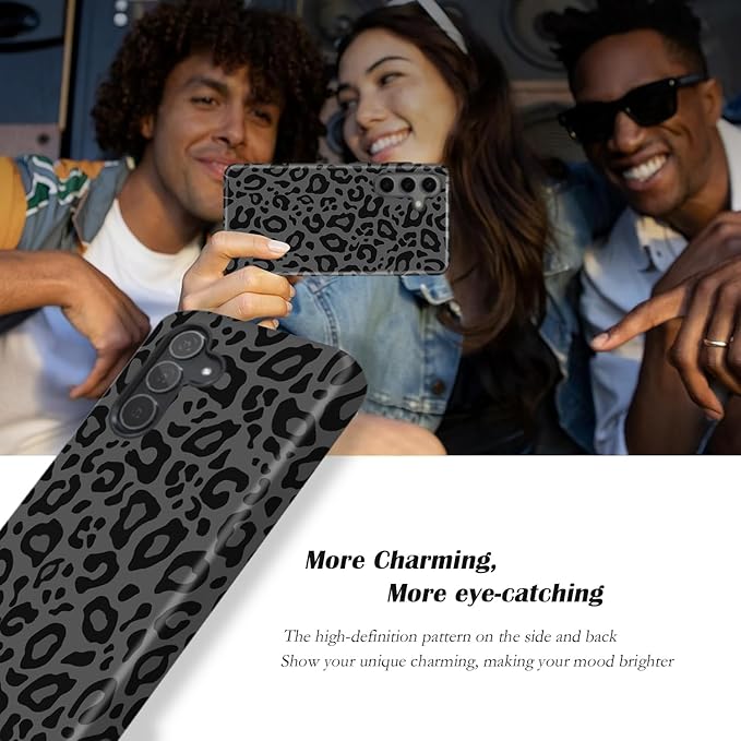 Compatible for Samsung Galaxy S26 Ultra 5G Case, Dual Layer Heavy Duty 2 in 1 Shockproof Protective Phone Case,Black Cheetah Leopard Print