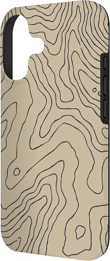 Coyote Country Guide Lines Topographical Contour Map Case for iPhone 17