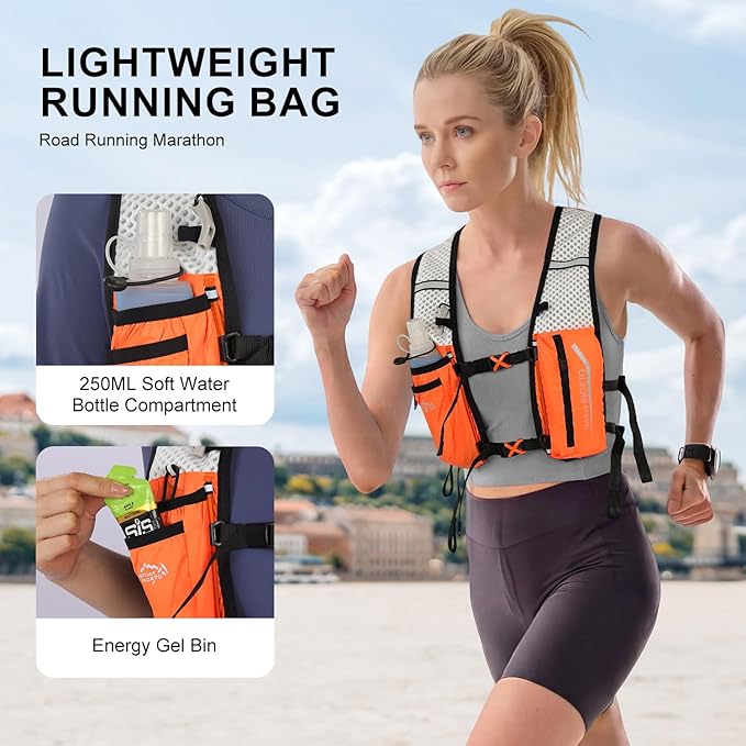 INOXTO Running Hydration Vest Backpack,Lightweight Insulated Pack with 1.5L Water Bladder Bag Daypack for Hiking Trail Running Cycling Race Marathon for Women Men