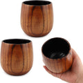 Charred Wooden Bourbon Drinking Glass, 2pcs Handcrafted Charred Wooden Whiskey Cup, Birthday Gifts for Dad Husband Boyfriend or Brother