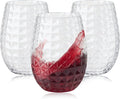 Lueumxc 20 Pack Plastic Wine Glasses, 16Oz Disposable Wine Glasses Unbreakable Clear Plastic Cocktail Glasses Recyclable Shatterproof Reusable Wine Cups