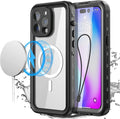 AICase for iPhone 14 Pro Max Case Waterproof, Compatible with Magsafe Magnetic Protective iPhone 14 Pro Max Phone Case, Water Proof Mag Safe Magnet Shockproof Full Body Clear with Screen Protector