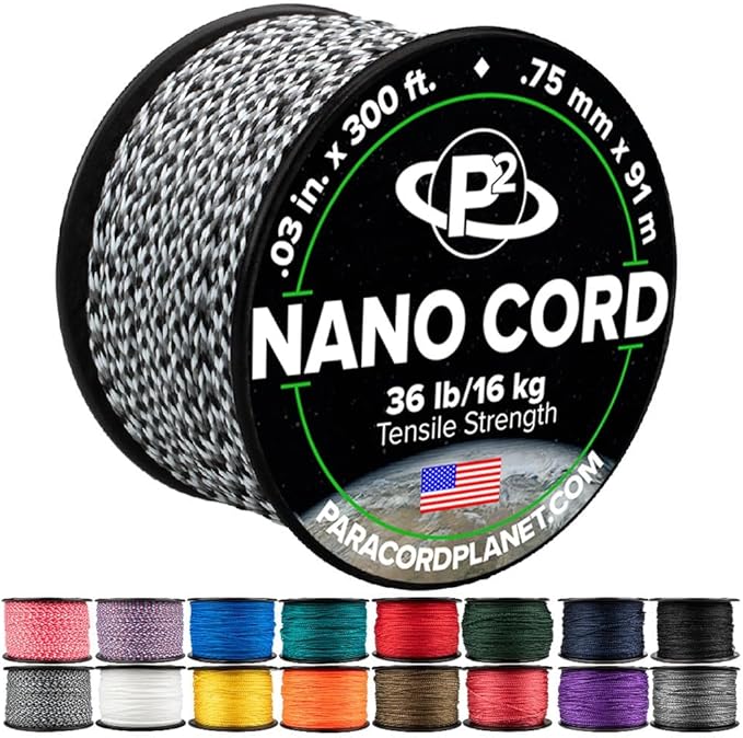 Paracord Planet Nano Cord –Lightweight Nylon Nano Paracord – Great for Arts & Crafts, Home Décor, Camping and More!