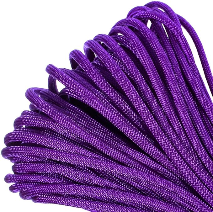 Paracord Planet 550lb Commercial Grade Paracord – 7 Strand Type III Nylon Parachute Cord Hanks for Hiking, Camping, and Fishing – 30+ Colors and Lengths of 50' and 100'