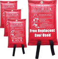 Inf-way Fire Blanket, 39.3''*39.3'' Fiberglass Fire Flame Retardent Emergency Surival Fire Shelter Safety Cover (S(39.3''*39.3''))