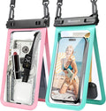Niveaya Double Space Waterproof Phone Pouch, IPX8 Phone Case with Lanyard for iPhone 17 16 15 Pro Max, Galaxy S25 Ultra, Cellphone Dry Bag for Beach, Cruise Travel Ship Essentials 2 Pack (up to 8.3")