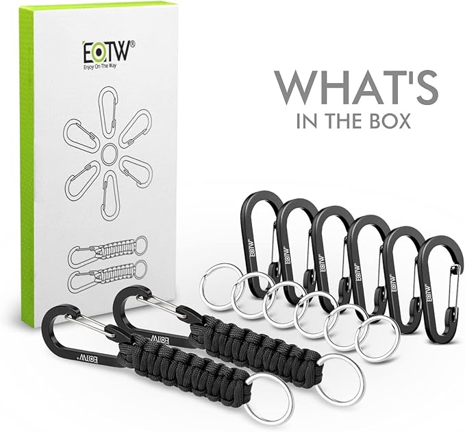 EOTW Paracord Keychain for Men Women Paracord Carabiner Backpack Keychain with Aluminum Clip for Camping Hiking Outdoor Gear