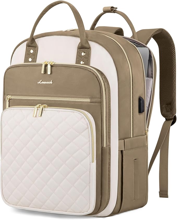 LOVEVOOK Laptop Backpack for Women with Separate Laptop Compartment, 15.6" Water Resistant Lightweight Daypacks for College Travel Work Business, Nurse Teacher Computer Bags